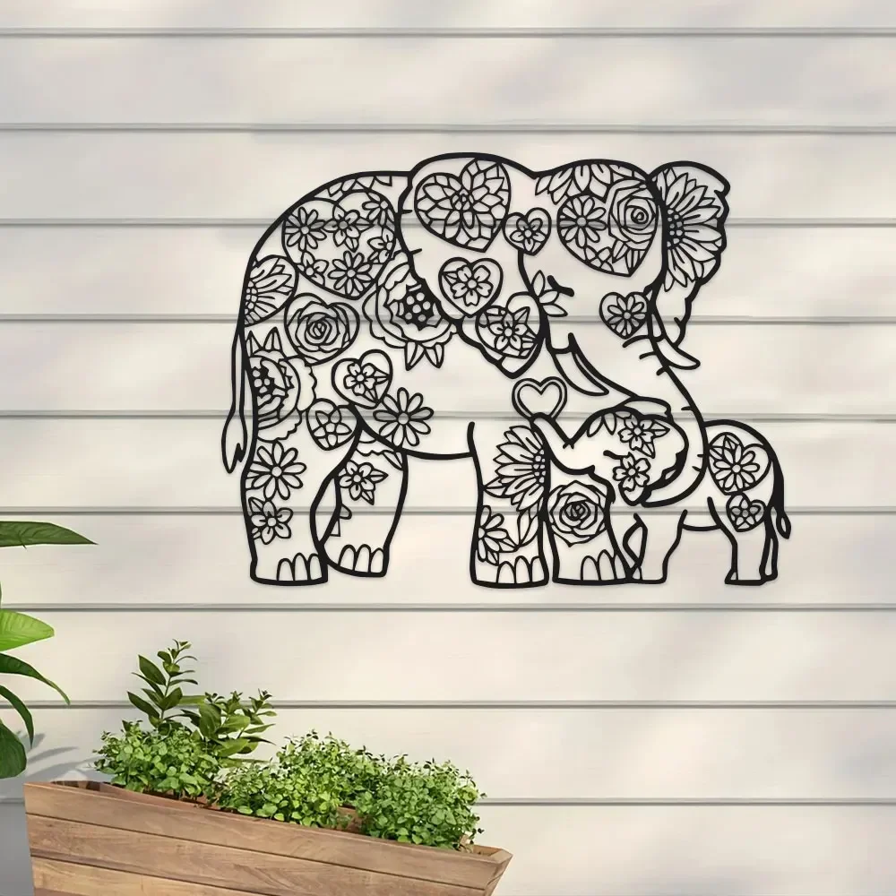 Art Craft Elephant - Elegant Minimalist Abstract Art: 1pc Iron