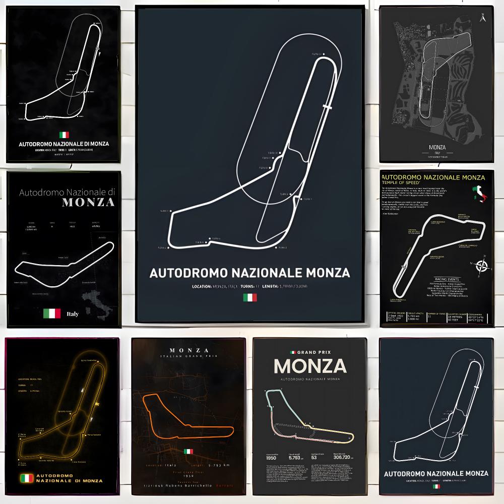 Art & Craft Paper Quilling - legendary circuit A-Autodromo Nazionale Monza Poster