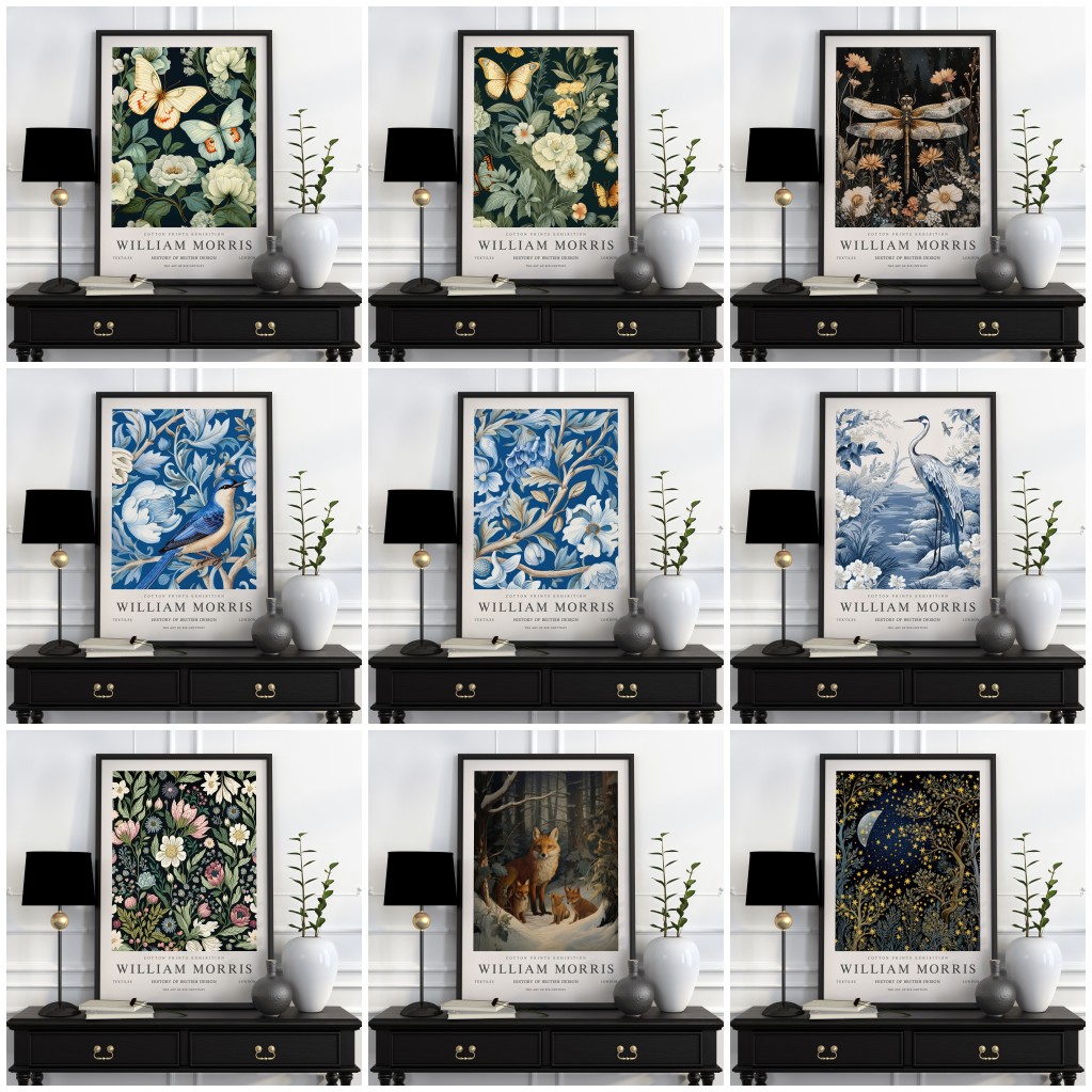 Art Craft William Morris - Neutral William Morris Poster Picture Botanical