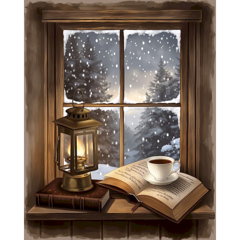 Art Craft Ideas For Adults - Winter Painting By Numbers For Adults