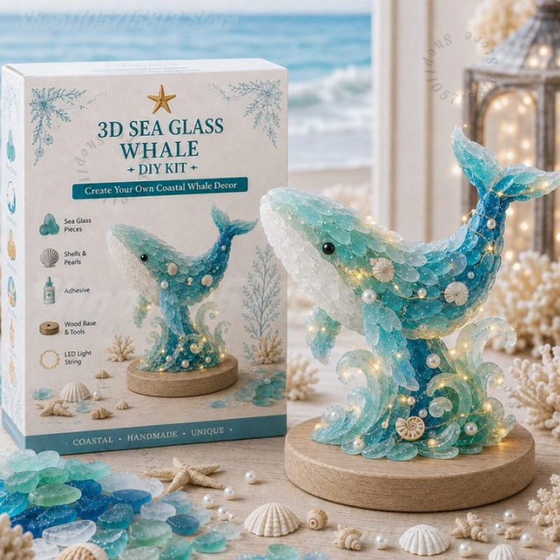 Art Craft Christmas - Christmas DIY Sea Glass Craft Kit
