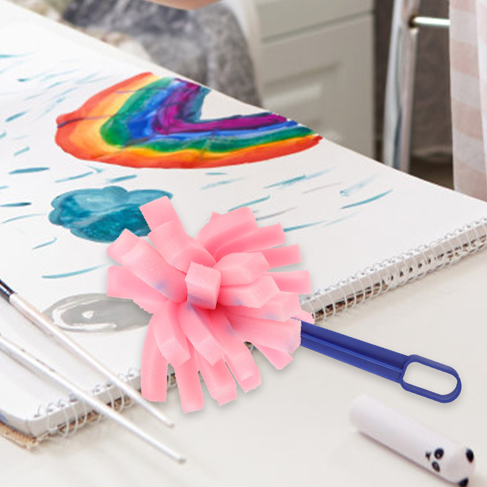 4Pcs Kids Sponge Painting Set  - огляд і ціна Art Craft Toddlers