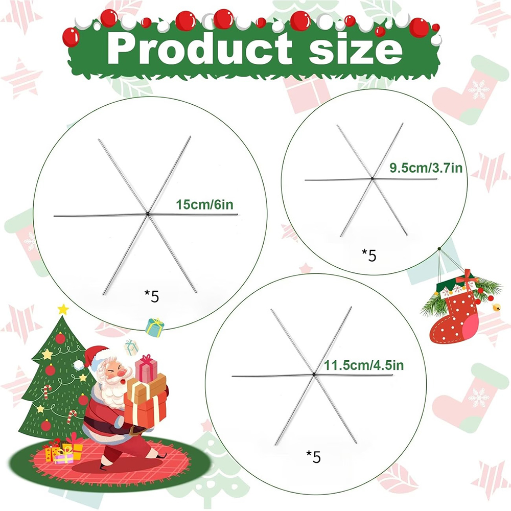 15PCS Christmas Snowflake Meta - огляд і ціна Art Craft Wire