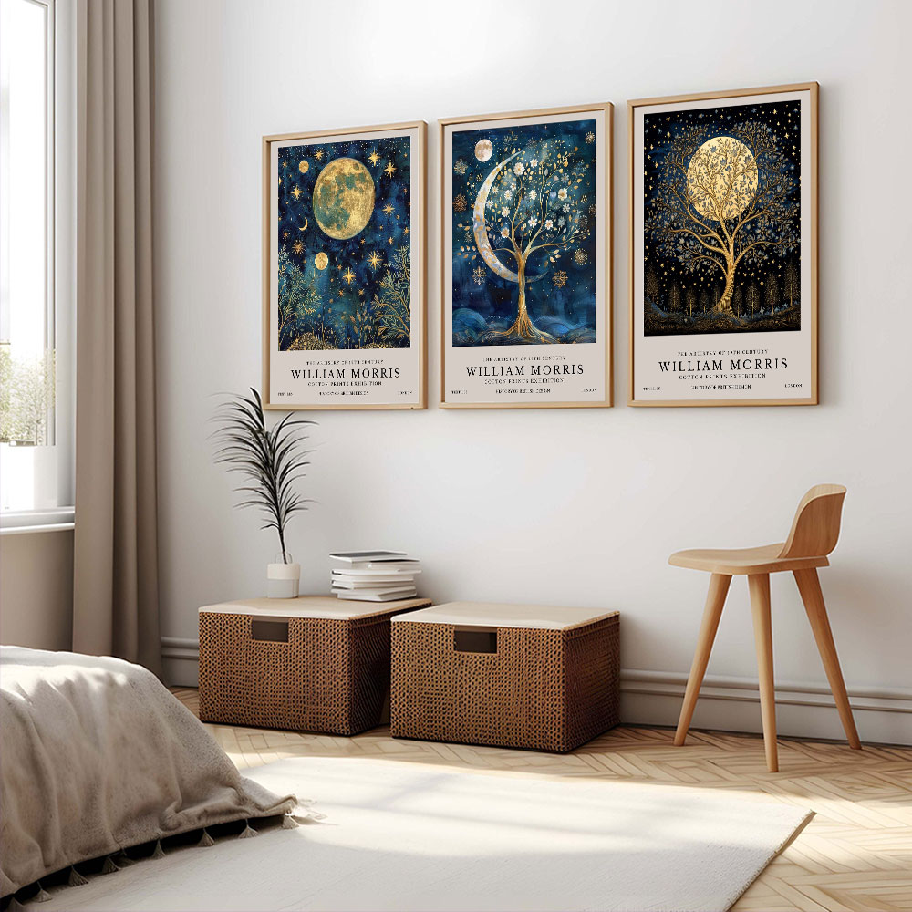 Retro William Morris Moon and  - огляд і ціна Art Craft William Morris