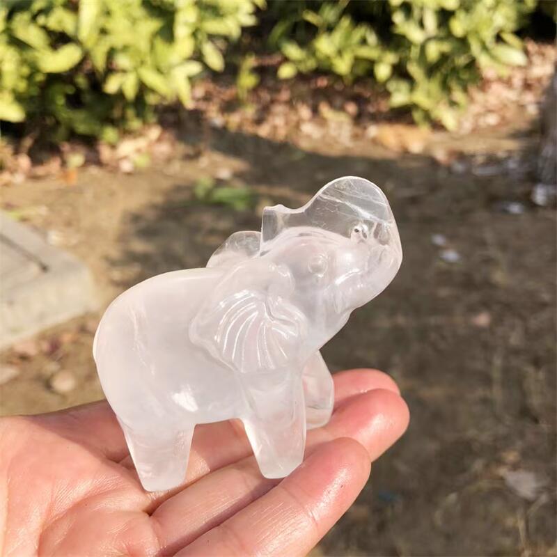 Natural Clear Quartz Elephant  - огляд і ціна Art Craft Elephant