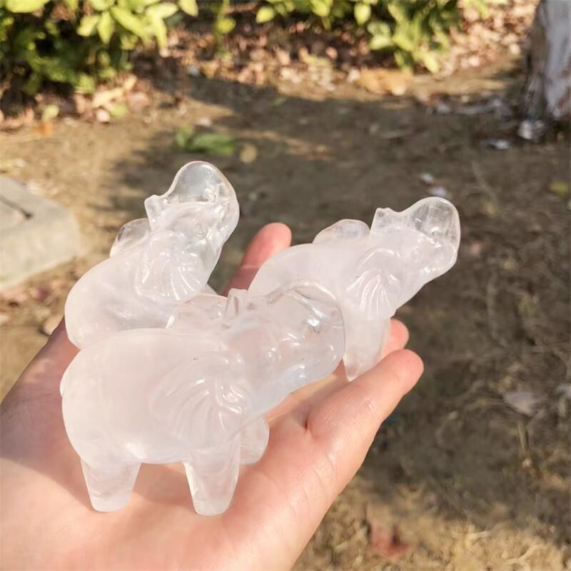 Natural Clear Quartz Elephant  - огляд і ціна Art Craft Elephant
