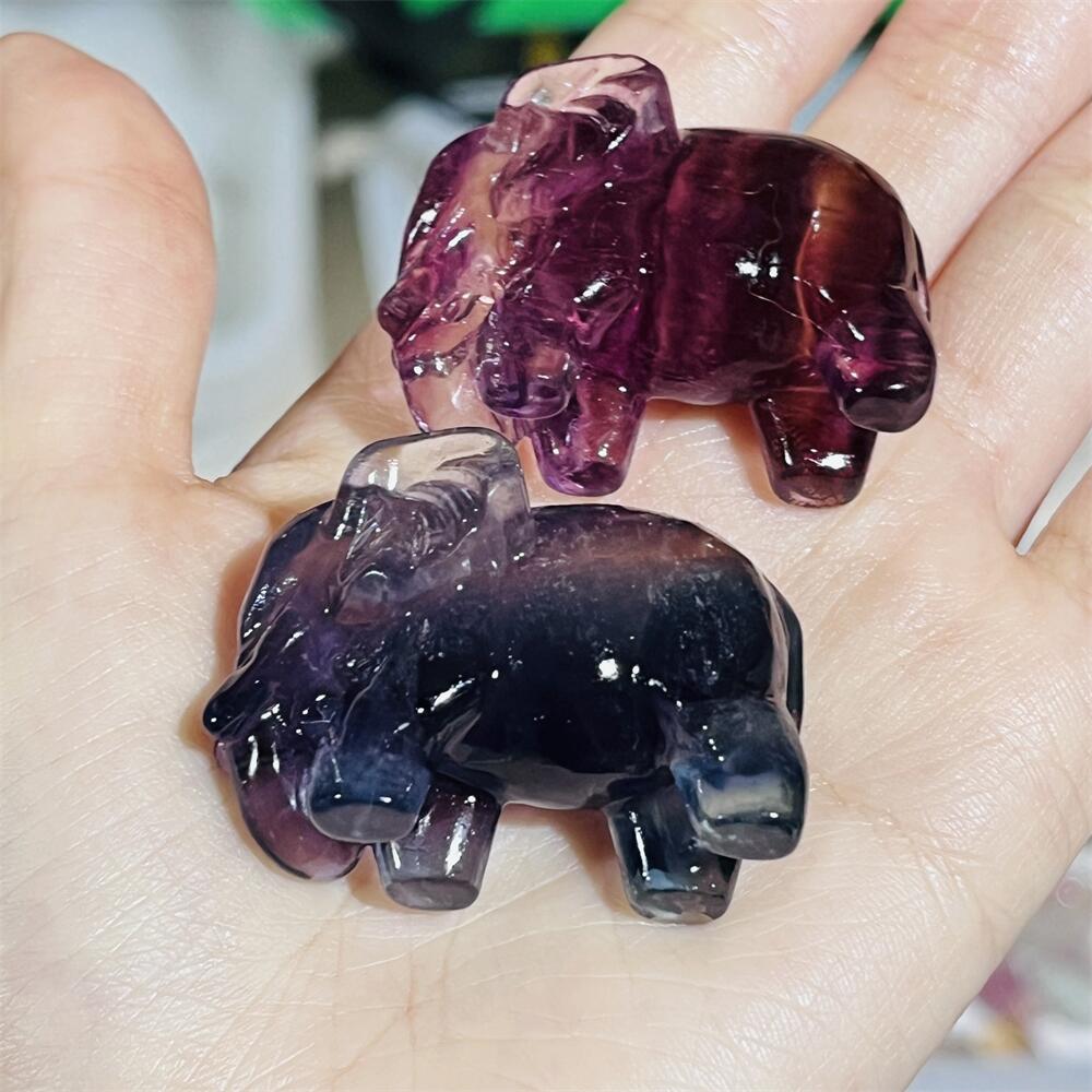 2PCS Colored Fluorite Crystal  - огляд і ціна Art Craft Elephant