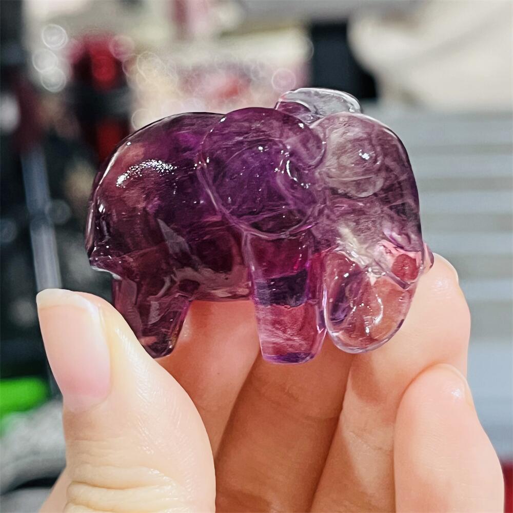 2PCS Colored Fluorite Crystal  - огляд і ціна Art Craft Elephant