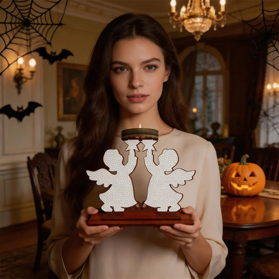 kid candle holder Halloween ho - огляд і ціна Art Craft Painting