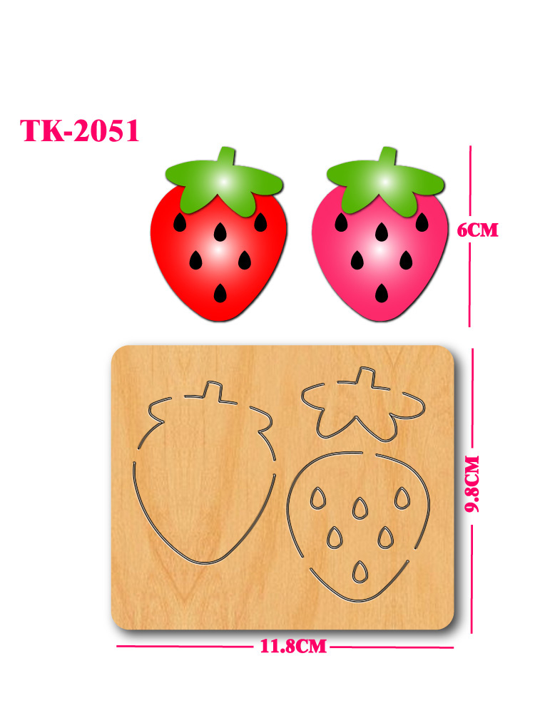 Strawberry wooden cutting mold - огляд і ціна Art And Craft Exclusives