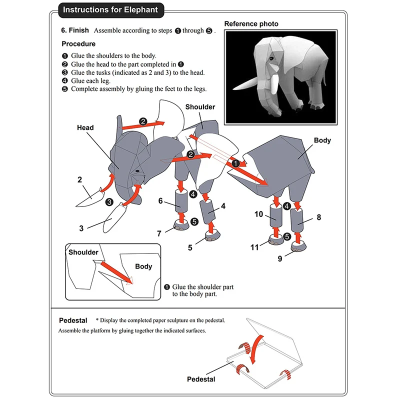 African Elephant Origami Art M - огляд і ціна Art Craft Elephant