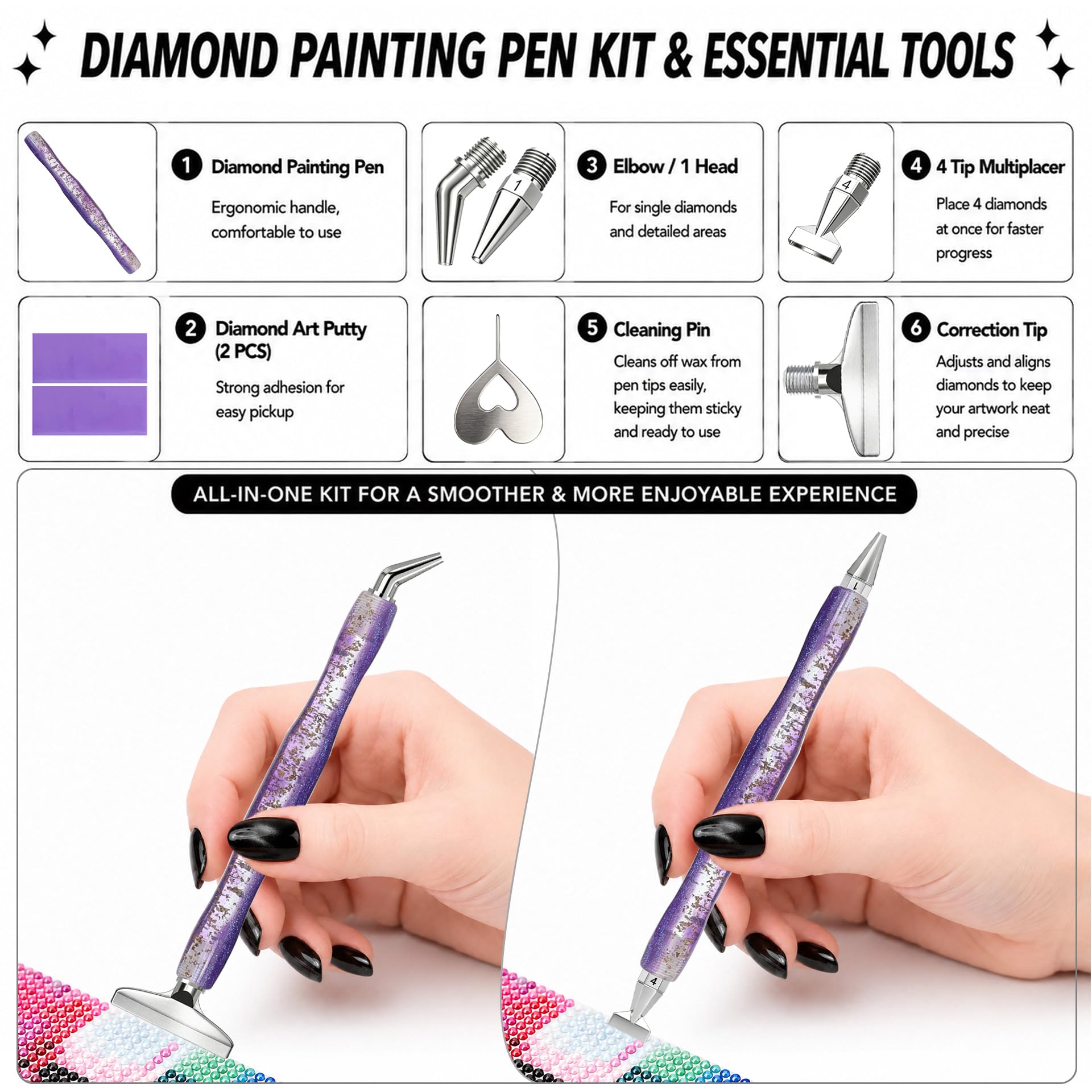 Diamond painting art pen, with - огляд і ціна Art Craft Painting