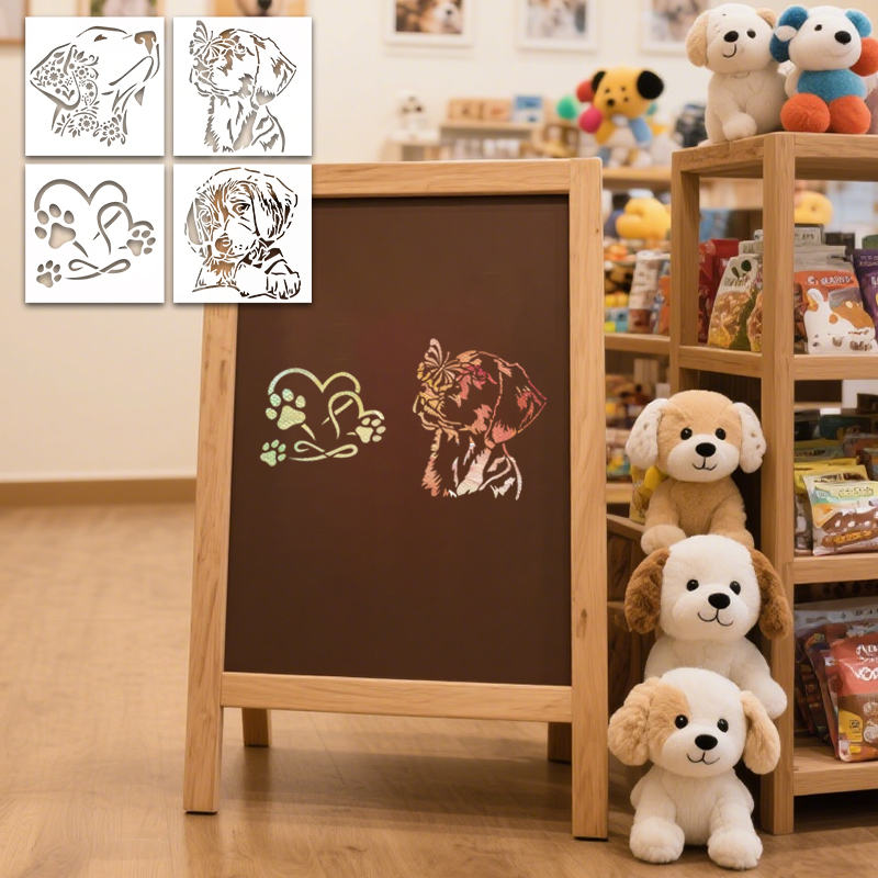 YOMDID 4pcs Dog Themed Paintin - огляд і ціна Art Craft Love