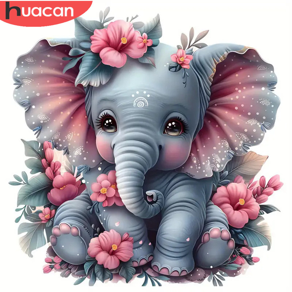 HUACAN Diamond Painting Animal - огляд і ціна Art Craft Elephant
