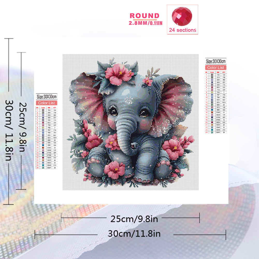 HUACAN Diamond Painting Animal - огляд і ціна Art Craft Elephant