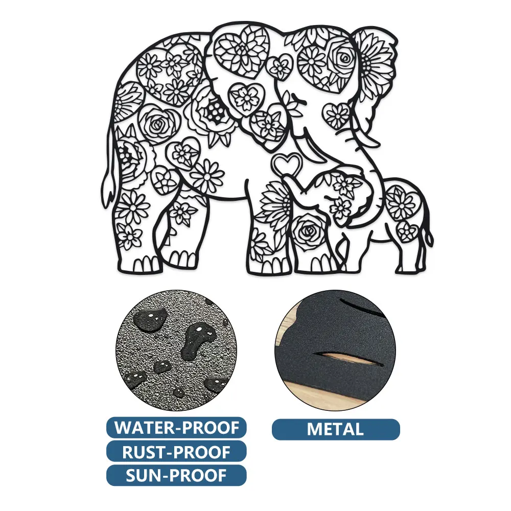 Iron Elephant with Floral Hear - огляд і ціна Art Craft Elephant