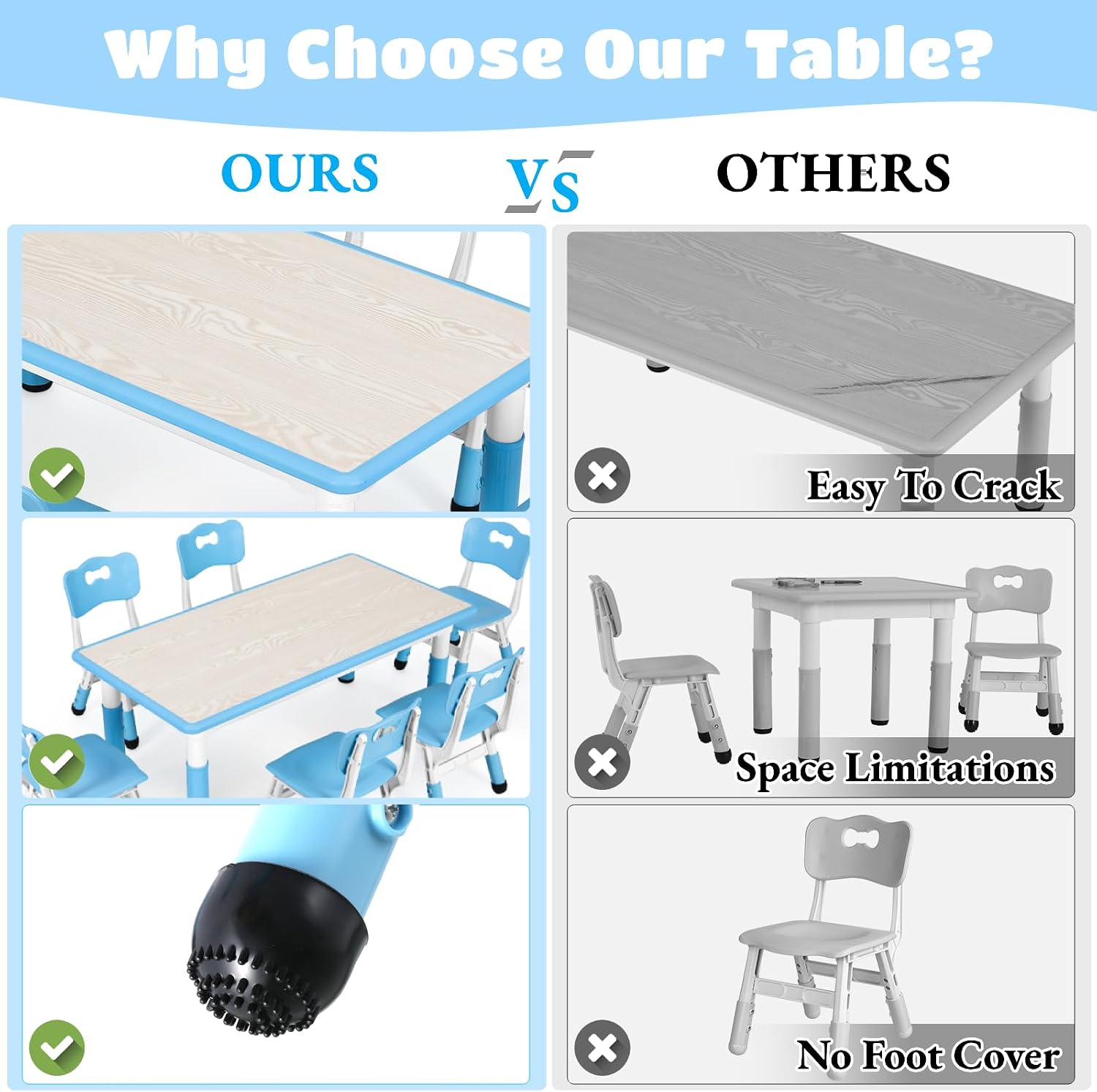 Kids Table and 6 Chairs Set, H - огляд і ціна Art Craft Activities For Preschoolers