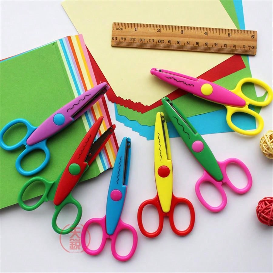 6 safe round tip hand scissors - огляд і ціна Art And Craft Zig Zag Scissors