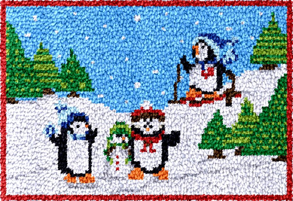 penguins Latch Hook Rug Kits w - огляд і ціна Art Craft Hobbies