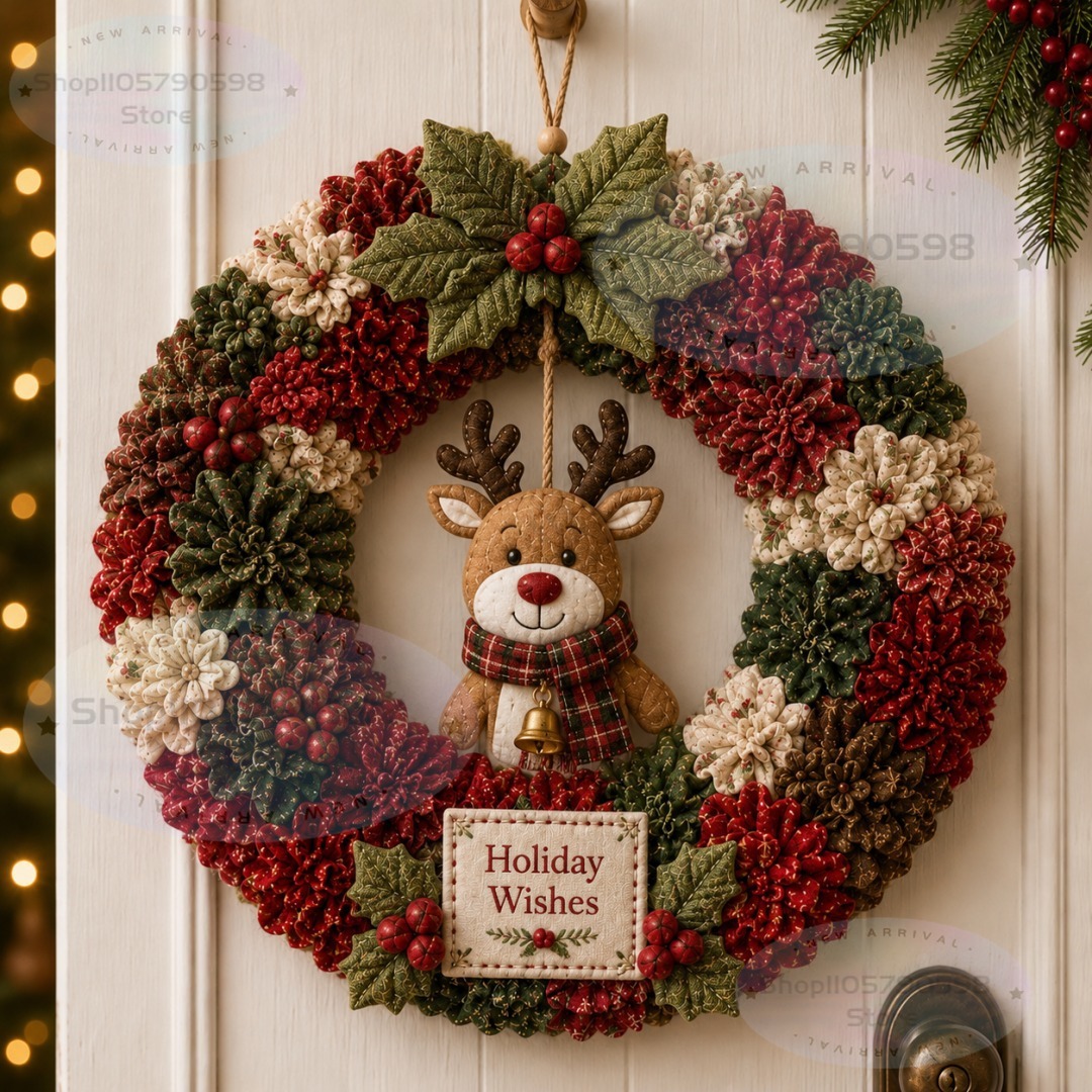 3D Fabric Poke Wreath DIY Kit, - огляд і ціна Art Craft Christmas