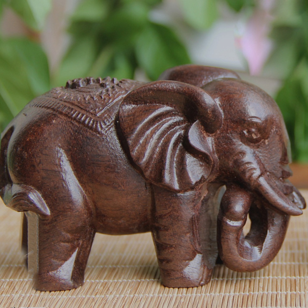 Wooden Elephant Sculpture Deco - огляд і ціна Art Craft Elephant