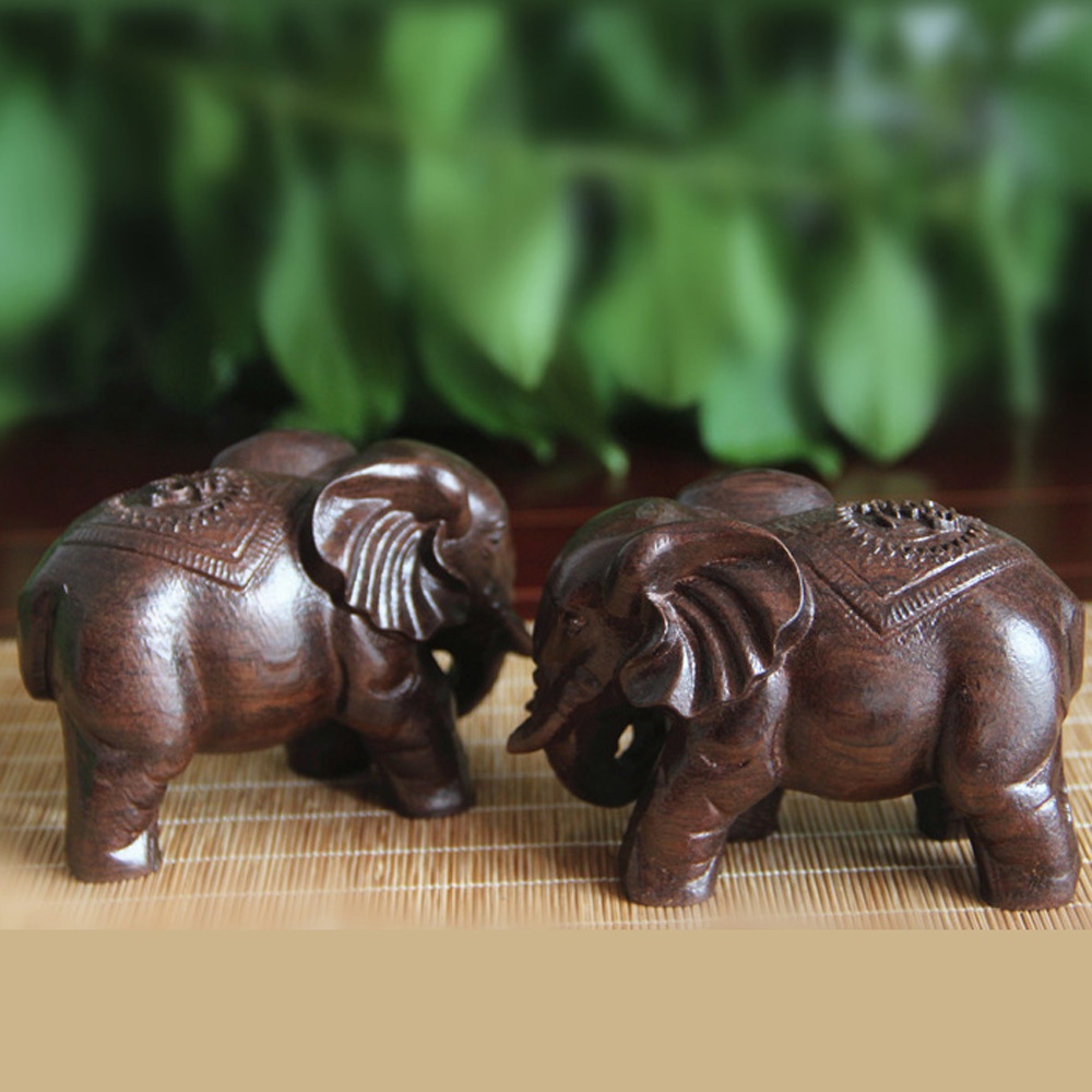 Wooden Elephant Sculpture Deco - огляд і ціна Art Craft Elephant