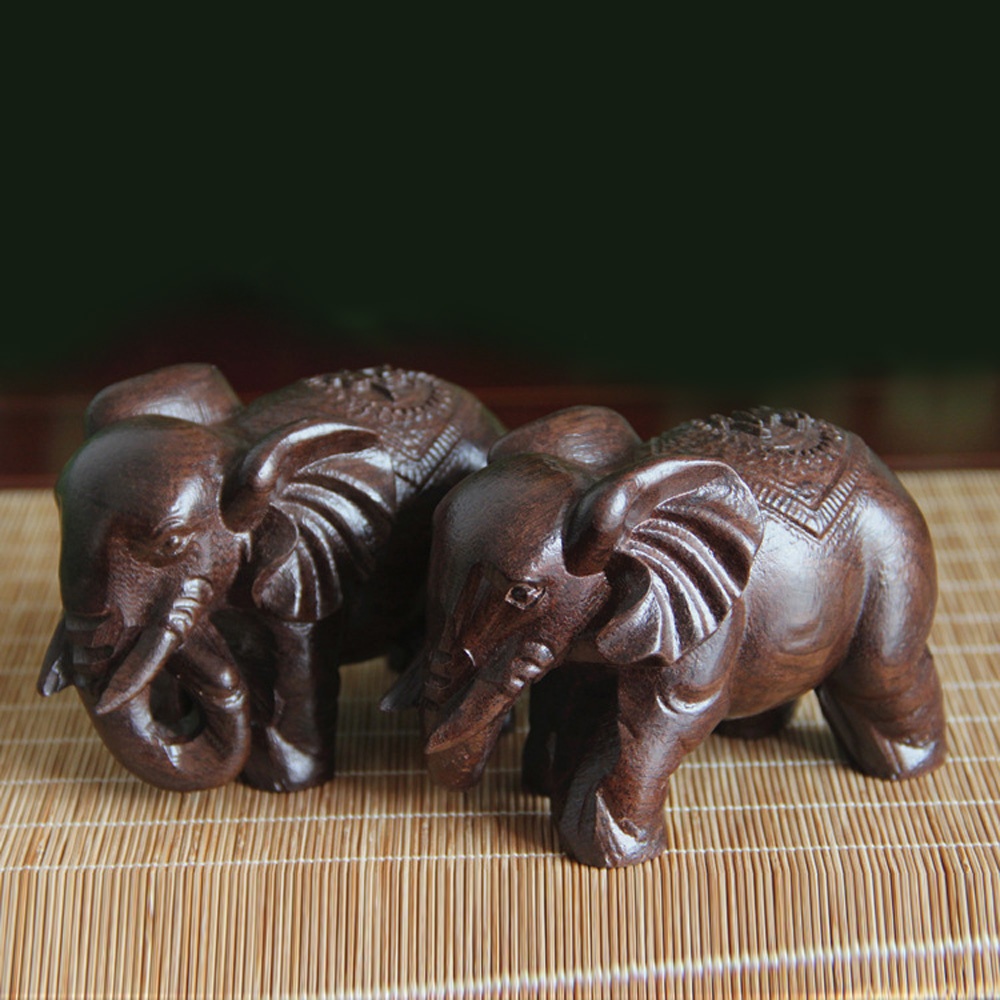 Wooden Elephant Sculpture Deco - огляд і ціна Art Craft Elephant