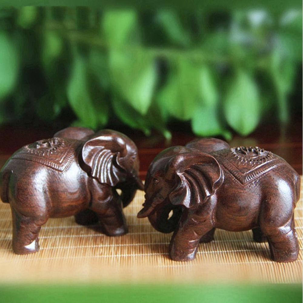 Wooden Elephant Sculpture Deco - огляд і ціна Art Craft Elephant